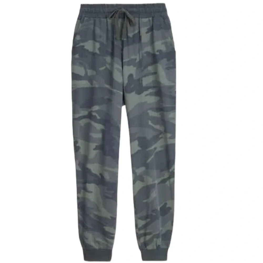Splendid Woven Camo Green Lightweight Jogger Pants Size Large - Picture 4 of 12
